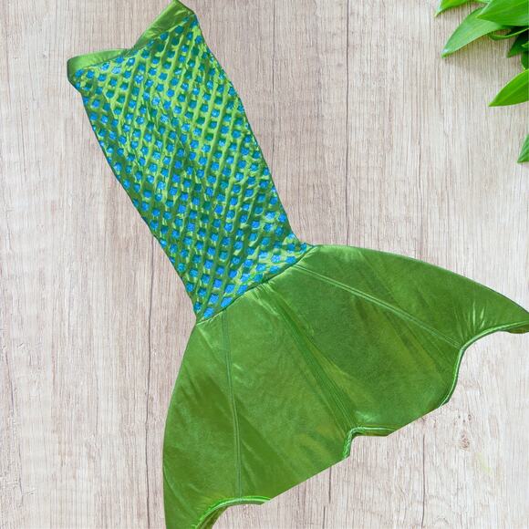 NEW Roma Green Mermaid Tail Skirt Costume w/ Blue Sequins & Back Zip‎ Small - Picture 2 of 10